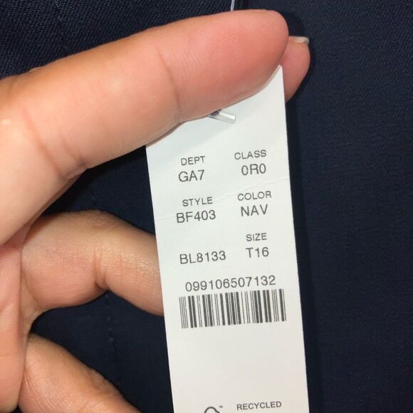 J. Crew Navy Straight Leg Dress Pants size 16 Tall NEW #151 - Picture 5 of 9